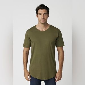 COTTON HERITAGE Drop Tail Crew Neck T-Shirt